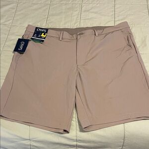 Chaps Men's Beige Flat Front Shorts
